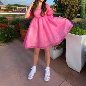 Women 's Puff Sleeve Tulle Dress